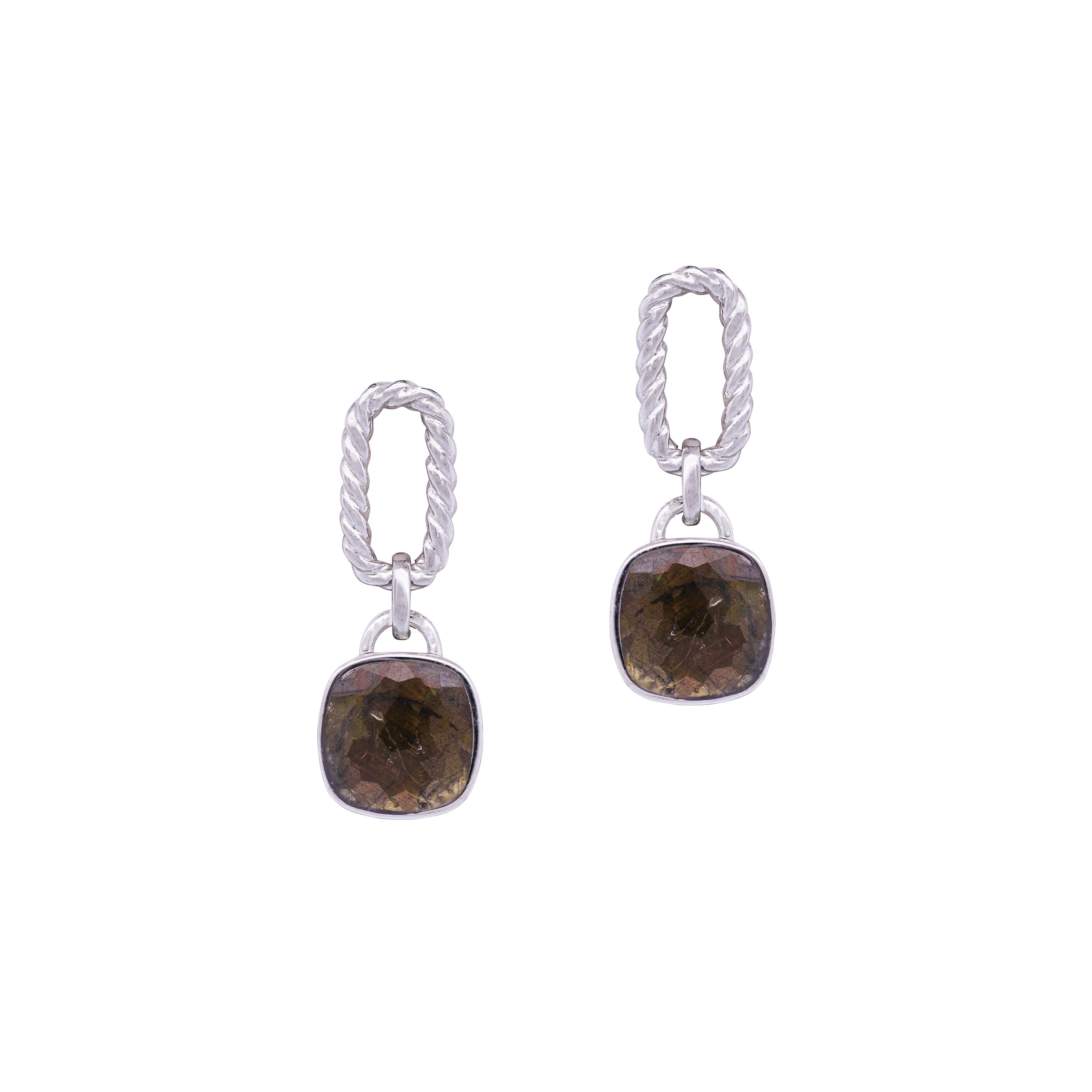 Alda Gold Sheen Sapphire Earrings